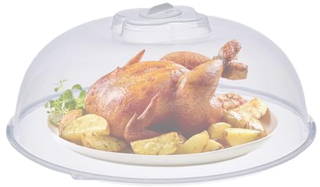 Stänksäkert mikrovågslock med justerbar ventil, transparent BPA-fritt lock för 22/29 cm tallrikar och skålar, återanvändbart matskydd, diskmaskinssäker