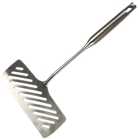 Zerodeko Spatola per Pesce Paletta Piatta in Acciaio 304 per Friggere e Girare Bistecca Leggera e Resistente Utensile da Cucina per Uso Domestico e Professionale