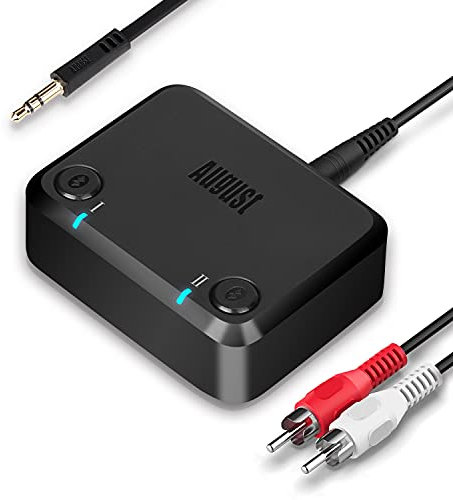 Dual Bluetooth 5.0 Transmitter für TV - August MR270-HD - Kabelloser Audio Adapter mit aptX HD niedriger Latenz, Multipoint um Zwei Kopfhörer gleichzeitig zu verbinden 15 Std Akkulaufzeit HiFi Sender