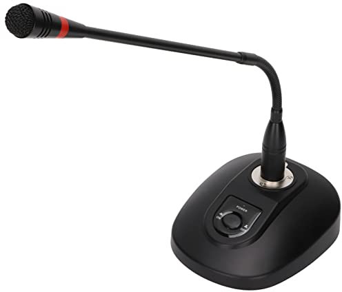 Schwanenhals-Kabelgebundenes Mikrofonsystem Tischmontiertes Schnurgebundenes Sprachkondensatormikrofon Einstellbares Tischmikrofon mit XLR-auf 6,35-mm-Kabel für Konferenzübertragung 100‑240V(#2)