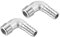 M METERXITY 2 Paquete Manguera Púa Montajes - 90 Grados Codo Inoxidable Acero 12mm Tubo Conector Aplicar a Agua Combustible (G3/8 Macho Tubería)