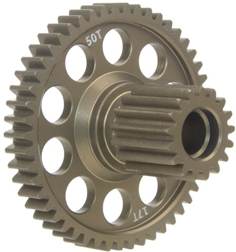 HobbyMarking Aluminum Counter Gear 50T/17T for Tamiya CW-01 Chassis Lunch Box Grasshopper Hornet RC Buggy Car Upgrade Parts