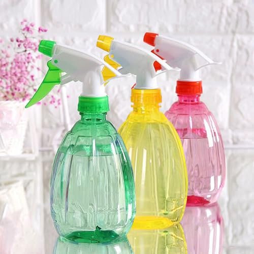 Diompirux 3 Stücke 500ml Transparente Sprühflasche aus Kunststoff - Multifunktionaler Zerstäuber für Garten, Pflanzen, Friseur, Autopflege