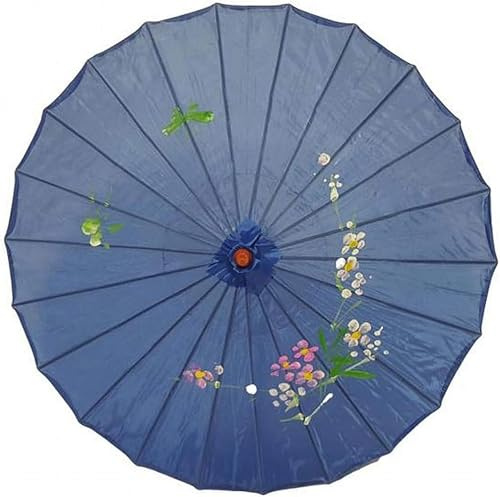 Generico IL! Paraguas oriental de seda china estilo vintage Paraguas Mujeres Decorativas Danza Sesión Fotográfico Decoración Sombrilla, turquesa, Diametro: 78 cm