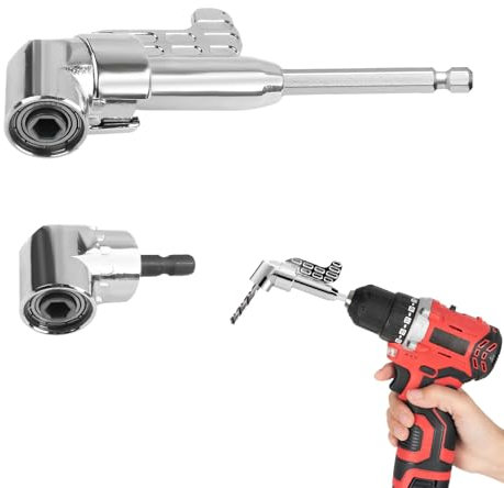Right Angle Drill Attachment,2 PCS 90 Degree Right Angle Drill Bit Adapter,105 1/4 Degree Right Angle Drill Adapter,105 Degree Drill Adapter,90 Degree Drill Adaptor for Electric Drill Tools