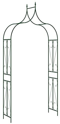 Xichuzi Arco de jardín, Arco Jardin Exterior, Rosal Trepador, Arco Boda, Arco para Plantas Trepadoras, Arco Flores, Hierro Verde Oscuro 120x38x258 cm