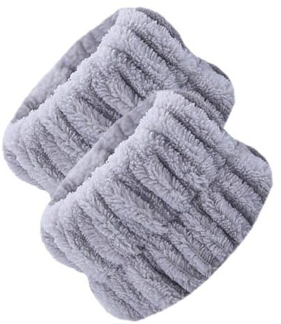 Générique Bracelet De Lavage du Visage - Bandeau De Poignet De Spa | Bracelet De Nettoyage | Serviettes De Poignet Absorbantes | Bracelet Lavage Visagee Set pour Maquillage Facial Spa Douche