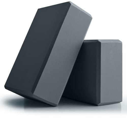 Yoga Blocks 2 Pack, 9x6x3in Pilates Block, Non-Slip Foam Brick for Exercise