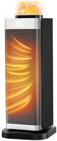 Space Heaters for Indoor Use, Staholz Portable Space Heater with Humidifier/Ambient Light, Family-Safe Electric Heaters with Thermostat,12H Timer,70° Oscillation,Ultra-Quiet for Home Office(SL)