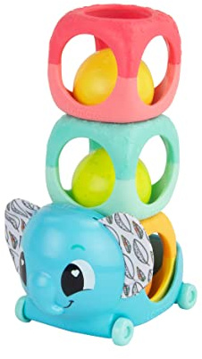 Lamaze Stack, Rattle and Roll Blocks, Newborn Sensory Play,Stacking and Rattle Toy for Toddlers,Babyshower Gift for New Parents,Rattle Toys for Babies, Development Toy for Boys,Girls Aged 6 Months +