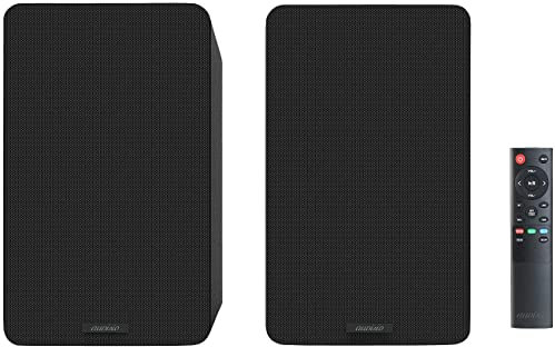 auvisio Lautsprecherboxen: Aktives Stereo-Regallautsprecher-Set, Holz-Gehäuse, Bluetooth 5, 200 W (Aktivlautsprecher, Lautsprecher iPad, Lautsprecherkabel)