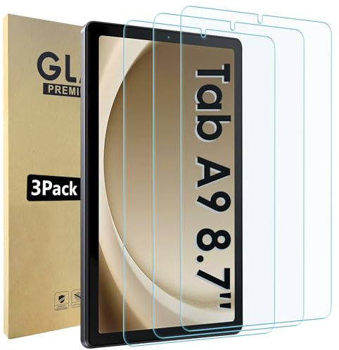 Bigqin 3 Stück Displayschutzfolie kompatibel mit Samsung Galaxy Tab A11 2025 8,7/ Tab A9 8,7, HD Klar Schutzfolie, 9H Härte Temperglas Screen Protector kompatibel mit Samsung Tab A11/A9