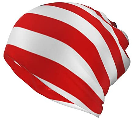 WURTON Beanie-Mütze mit amerikanischer Flagge, patriotischer Druck, lockere Mütze, multifunktional, Chemo-Totenkopfmütze, Kopfbedeckung, Turban, Amerikanische Flagge, patriotisch, Einheitsgr��e