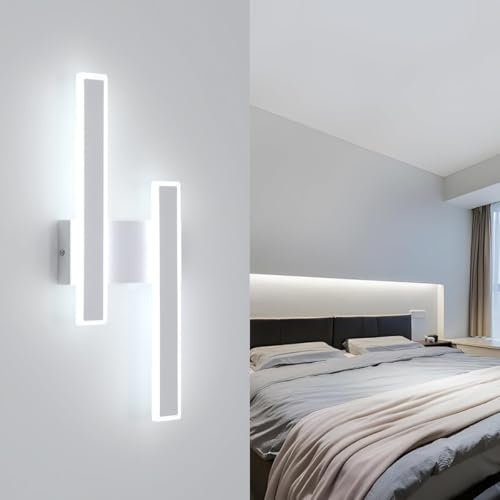 Comely Lampada da Parete LED, 32W 3600LM Applique da Parete Interno Moderno, Creativo Lampada a Muro Interni per Camera da Letto Soggiorno Corridoio Sala da Pranzo, Bianco