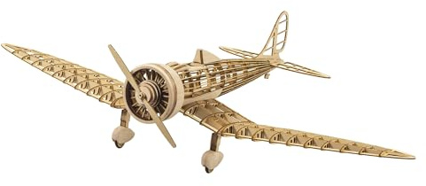 3D Wooden Airplane Model Kit – KA-14 Fighter (1:31 Scale), Laser-Cut Balsa Wood Puzzle for Adults, Realistic Static Display Aircraft Model – Ideal DIY Gift for Hobbyists & Collectors