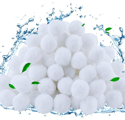 furcas Filterbälle, 1400g Filterbälle Pool für Sandfilteranlagen, Pool Filterballs Sandfilter Bälle, Ersatz für 50Kg Filtersand für Pool Filter Schwimmbad Filteranlagen, Aquarium und Poolreinigung