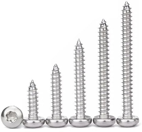 Drenky Selbstschneidende Schrauben, 50 Stück M3x25mm Holzschrauben Torx aus Edelstahl A2 V2A Vollgewinde Flachkopfschrauben Linsenkopfschrauben Holz