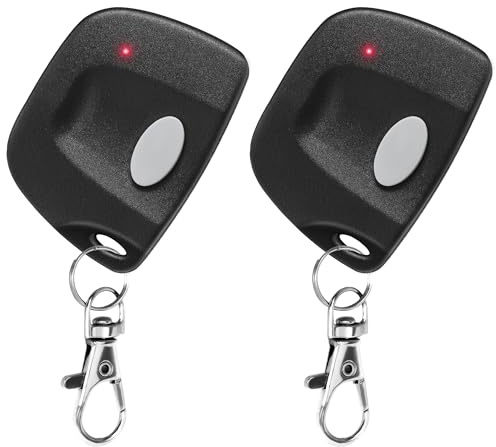 CreaCity 2 for 300 MHz Multicode Linear Garage Door Gate Opener Remote Control with 10 DIP Switch Keychain,Replacement for 3089,3060,3070,308911,MCS308911,MCS306010,MCS307010 Gate Clicker