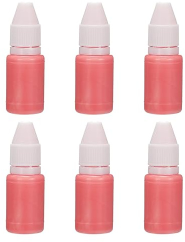 PATIKIL Recambio de Tinta 0.33oz para Sellos, 6Pcs Tinta 10ml para Sellos Automáticos Fechadores Scrapbooking, Rosa