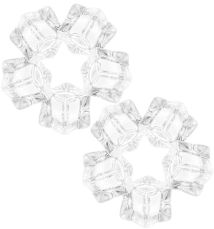 PRETYZOOM 50pcs Fake Ice Decorative Acrylic Reusable Ice Cubes for Wedding Photography Props and Vase Fillers