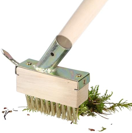 Eliminación de musgo de adoquines - herramienta de cuchilla en ángulo con mango ergonómico | Empuje de deshierbe manual para la olla del puente para la limpieza del para la limpieza del para la ma