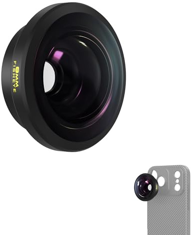 Freewell 8mm Fisheye Lens for iPhone & Samsung – 220° Ultra-Wide Angle, 0.5m Focus Distance – Perfect for Creative Shots