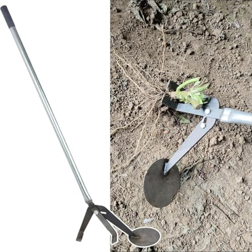 Extractor de malezas: Herramienta para Quitar raíces con Placa de pie, Palanca de Acero al manganeso para Eliminar cepillos, arbustos y Malas Hierbas de raíces Profundas