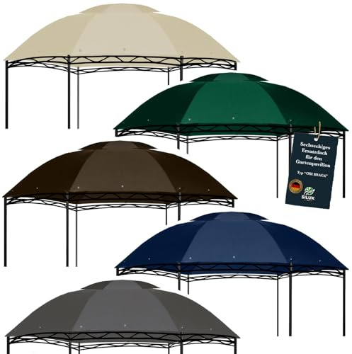 freigarten.de Reservtak för paviljong Ø 350 [cm] vattentätt material: Panama PCV Soft 370 g/m² extra stark modell 4