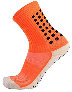 GUOCU Chaussettes De Tennis Antidérapantes Pour Hommes, Chaussettes De Sport En Plein Air Douces Absorbant La Transpiration Et Résistantes À L'Usure, Chaussette Mi Bas Fantaisie,Orange,One size