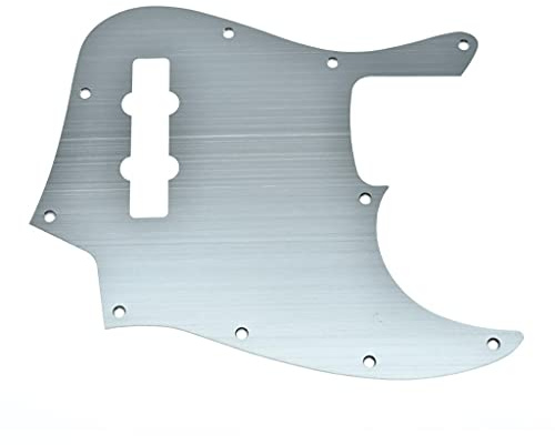 Dopro 10 hål modern stil metall anodiserad aluminium J bas pickguard passar amerikansk Fender Jazz J bas silver