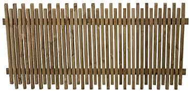 Forest Garden 6ft x 3ft (1.83m x 0.9m) Pressure Treated Contemporary Picket Fence Panel - Pack of 3