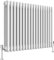 Heilmetz 3 Cast Iron Column Radiator White, 600 x 830mm Cast Iron Style Horizontal Radiator Triple Column Radiator Traditional Central Heating Radiator