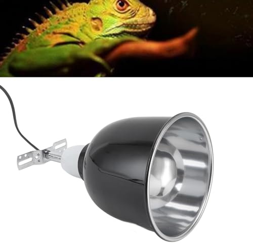 Tnfeeon Support de Dôme pour Reptiles, Luminaire Rotatif à 360 Degrés, Support de Lampe Chauffante pour Terrarium, Support de Lampe en Métal pour Lézards, Tortues, Serpents (Prise UE 250V)