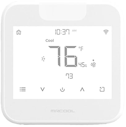 MrCool Smart Programmable Thermostat MST04 4 Heat / 2 Cool Touchscreen, Alexa & Google Assistant Compatible, Modern Design