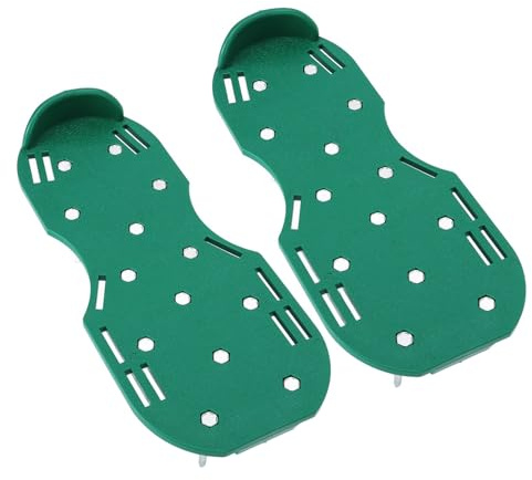 Walfront Lawn Aerator Shoes 57mm Spikes with Metal Buckle Straps