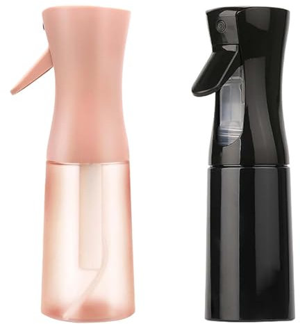 ClcIosis Lot de 2 flacons pulvérisateurs à eau, pour les soins des cheveux et les plantes, pour le nettoyage du visage humide, coiffeur, repassage 200 ml (marron/noir)