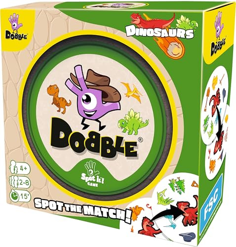 Asmodee | Dobble Dinosaurs | Family Card Game | Ages 4+ | 2-8 Players | 15 Minutes Playing Time