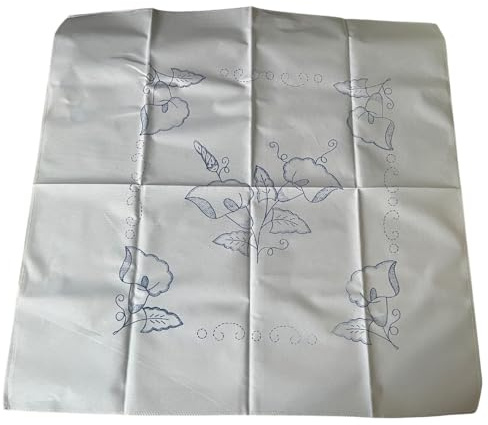 Mexican Embroidery Napkins, Set of 3, 90cm x 90cm (35 in x 35 in), Gabardine Fabric, Assorted Designs, DIY Embroidery (Flowers 90 in)