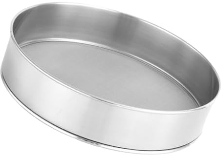 BAZEITFLOW De Harina De Malla Fina De Acero Inoxidable Filtro Redondo para Repostería y Tamizado Manual De Harina Manual para Azúcar