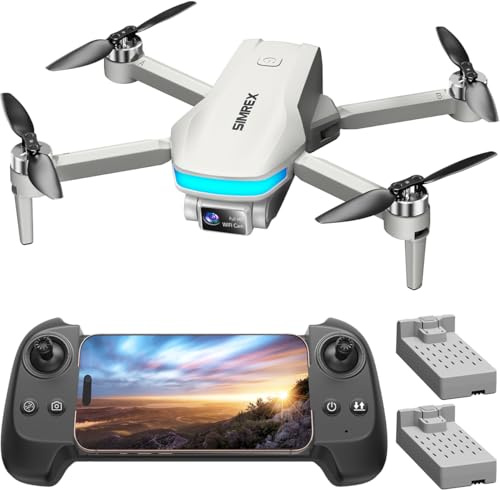 SIMREX 4K Drone with Brushless Motor for Beginners & Teens — 40-Min Flight, Optical Flow Positioning, Gesture Control & VR Mode, Foldable Camera Drone Gift for Kids Ages 8+