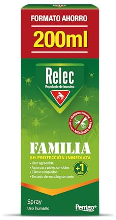 Relec Familia Spray Antimosquitos (+1 año), Repelente Mosquitos, 200 ml