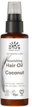 Urtekram Aceite cabello de Coco BIO, cabello suave y brillante, 100 ml