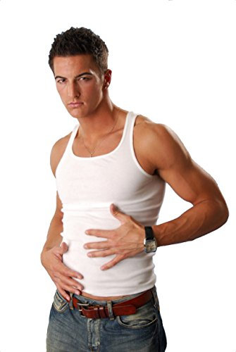 Cocain underwear 10 Herren Unterhemden Gr. 6 Kochfest Trocknergeeignet 100% Baumwolle weiß Feinripp herrenunterwäsche Axel Shirt schirt trägershirt Tank Shirt ärmellose t Shirts Gr. L