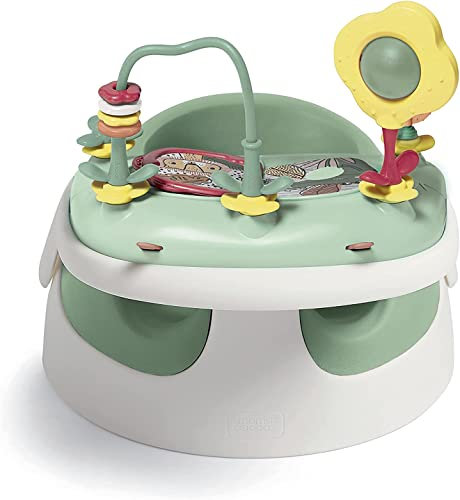 Mamas & Papas Baby Snug Seat and Activity Tray with Adjustable Features, Supportive, Stable and Easy Clean Design, Eucalyptus