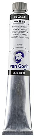 Van Gogh Ölfarbe - 60 ml Titanweiß (Leinöl) - Hohe Abtönungsstärke, intensive Pigmentierung, Deckend Serie 1