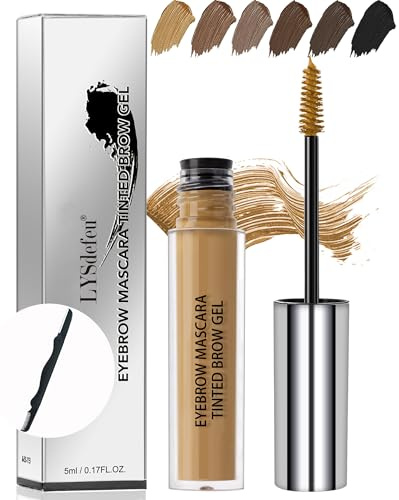 Waterproof Tinted Brow Gel-Long Lasting Smudgeproof Liquid Eyebrow Makeup,Eyebrow Mascara Tinted Brow Glue,Eye Brow Filler,Volumizing Enhance Brow Mascara,With Brow Razor Brush,Gift for Women-Blonde