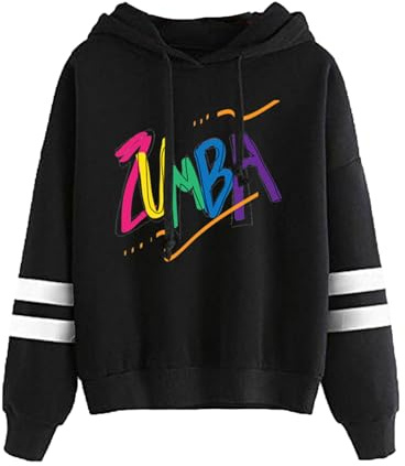 keephen Femmes Sweat-Shirts Zumba Print Graphic Pullover Hoodie Jumper Crew Neck Long Sleeve with Drawstring Loose Fit Casual Tops fit Teenage Girl Ladies