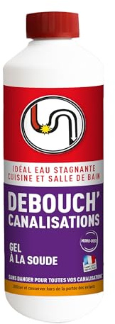 PROVEN ORAPI Débouch'Canalisation - Gel à la soude - Dissout toutes matières organiques - Mono-dose - 500 ml - Fabrication française