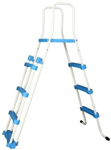 Échelle pour piscine hors sol jusqu'à 107 cm, avec plate-forme supérieure et sécurité pour les enfants