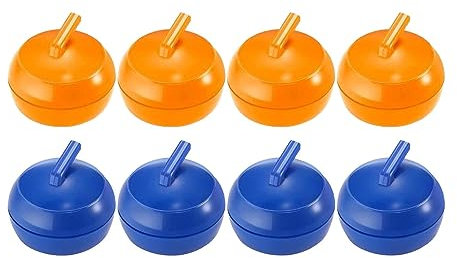 Qianly 8 Teiliges Tabletop Curling Spiel, Curling Brettspiel, Lernspielzeug, Tabletop Curling Pucks, Mini Tabletop Spiele für Freunde, Kinder, Erwachsene, FA